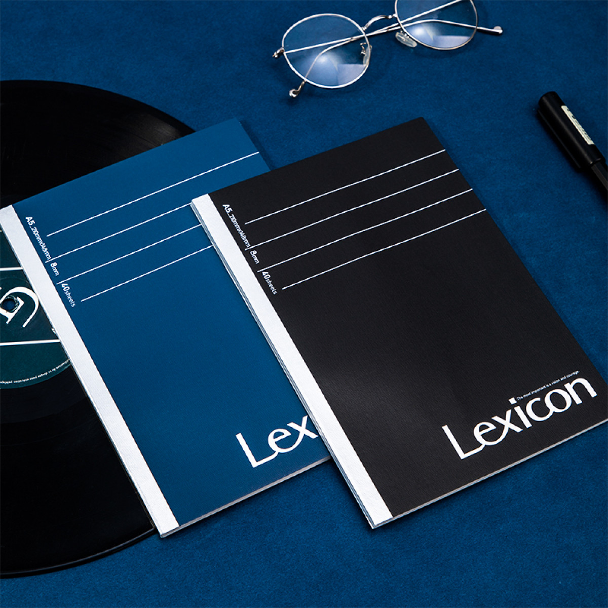 得力6本A5/40张Lexicon系列高档软抄本记事本 无线装订工作笔记本子文具办公用品 2155