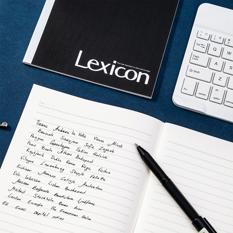 得力12本A5/60张Lexicon系列高档软抄本记事本 无线装订工作笔记本子文具办公用品 2156