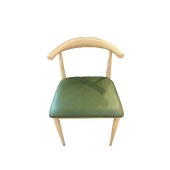 富明 培训餐椅 圆管牛角椅（4号木纹咖啡革），质保期一年，企业标准。