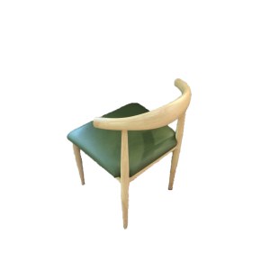富明 培训餐椅 圆管牛角椅（4号木纹咖啡革），质保期一年，企业标准。