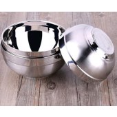 不锈钢碗饭碗双层隔热防烫餐碗加厚家用不锈钢饭盆