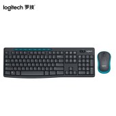 罗技（Logitech）MK275 键鼠套装 无线键鼠套装 办公键鼠套装 全尺寸 黑蓝色 带无线2.4G接收器