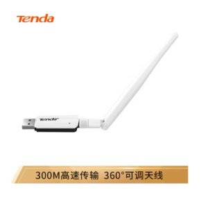 腾达（Tenda）U1 300M USB无线网卡 台式机笔记本通用 随身WiFi接收器 无线接收器 【300M】长天线高速传输