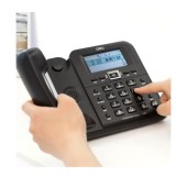 得力790办公家用电话机固定电话座机创意时尚大屏幕13560人机斜角 黑色