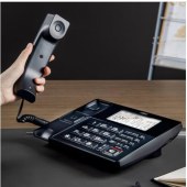 得力录音电话机 固定座机 办公家用 来电显示 4G内存卡 799 黑