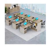森菲亚办公桌椅组合办公室职员工位简约财务卡座电脑桌 1.5米单人位+柜
