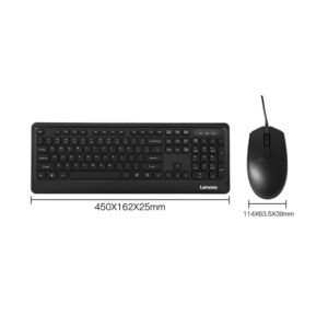 联想（Lenovo）/键鼠套装 键盘鼠标套装 办公键鼠套装 电脑笔记本键盘 全尺寸 KM102 轻薄有线键鼠套装