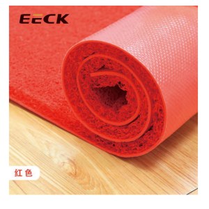 EECK/加厚丝圈地垫防滑垫进门入户脚垫塑料红地垫防尘大门电梯酒店迎宾垫子红色 60*120cm（单位：个）