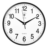 北极星（POLARIS）挂钟 时尚创意客厅钟表 简约石英钟12英寸2842黑色（单位：个）